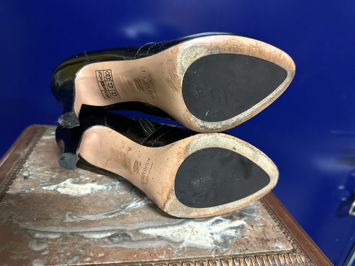 Navyboot Scarpe da donna: Bottines Navy Boot, vernis noir taille 37. – Usato da Genève venduto da Tom6 4