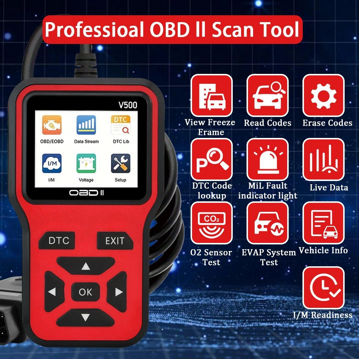 Misurare: NEU Scanner OBD2 Diagnosegerät Fehlerausleser / Lecteur OBD2 – Nuovo e nell'imballaggio originale da Isérables venduto da Wishlist 1