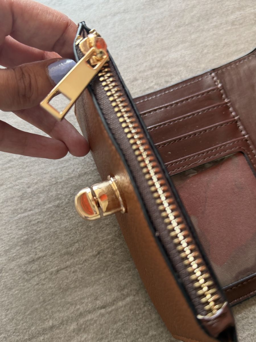Portamonete: Porte-monnaie Next "Envelope Lock" marron – Usato da Réchy venduto da Murielrosa 4
