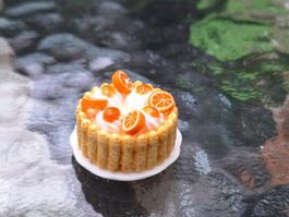 Handmade Orangenkuchen für Puppenhaus
