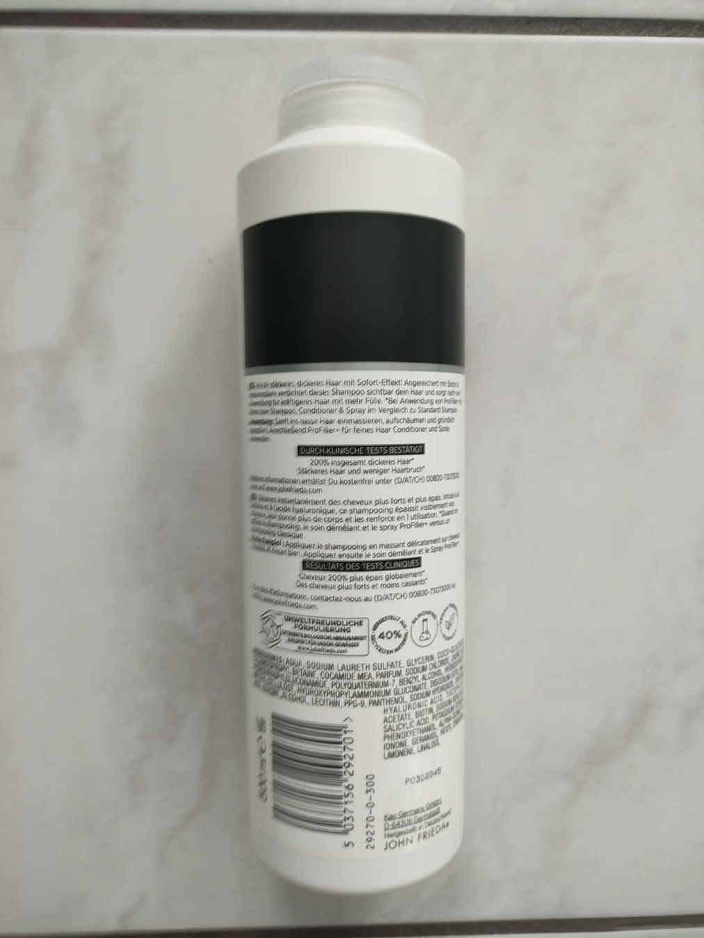 Prodotti per capelli: John Frieda PROfiller+ Schampoo Volumen 500 ML – Nuovo (secondo la descrizione) da Goldau venduto da annalena44 1
