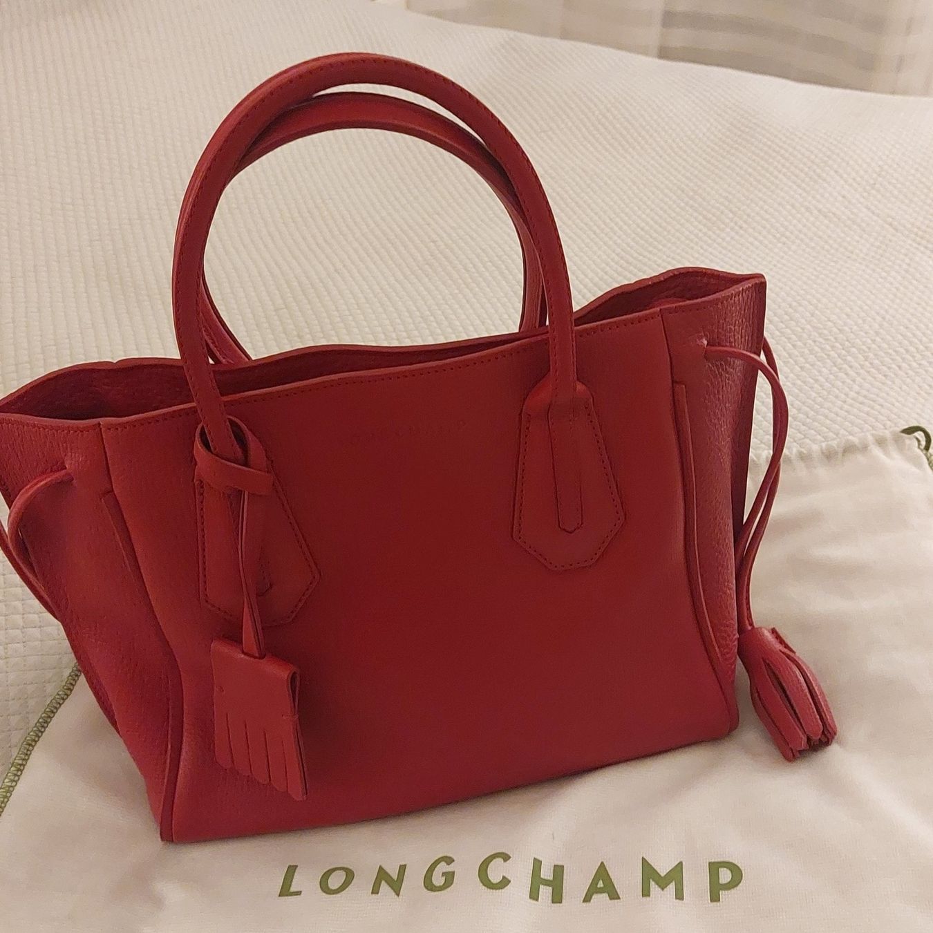 Longchamp Borse da donna: Original Longchamp Cuir Rouge – Usato da Trélex venduto da autard