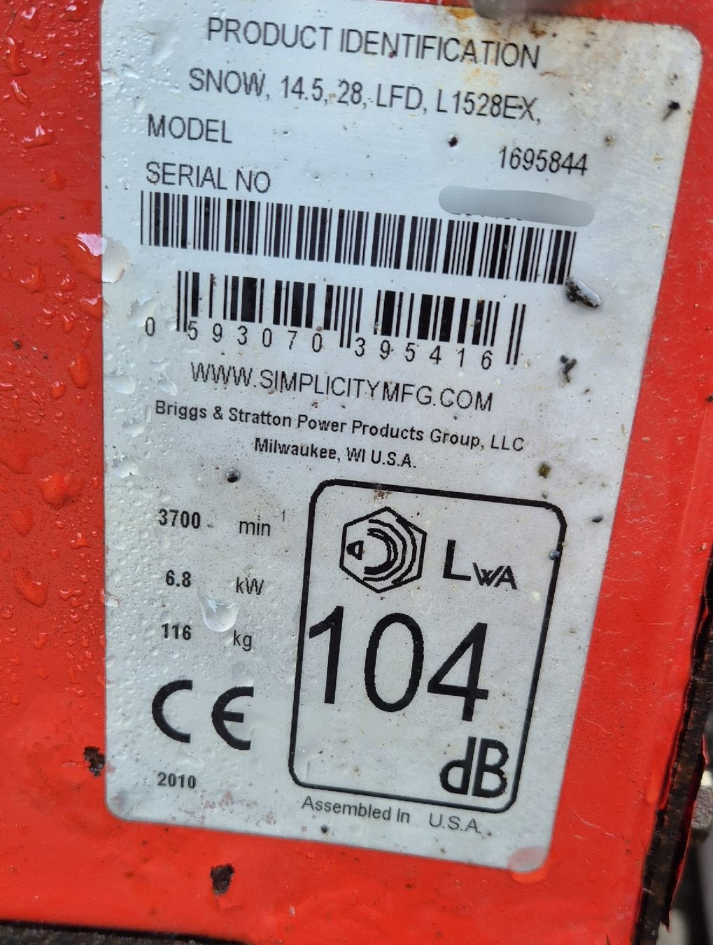 Tutte le macchine: Schneefräse Simplicity L1528EX – Usato da Grenchen venduto da Hz. 5