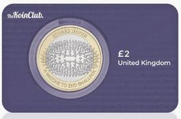 UK - 2 Pounds - Edward Jenner 2023 UNC Coin Card