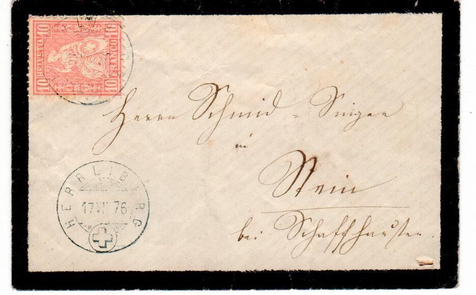 Alle Briefmarken: Brief Herrliberg 1876 – Gebraucht aus Wolhusen von Curver9