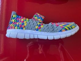 trendige, bequeme stretch Sneaker, Gr38 bunt/grau neuwertig!