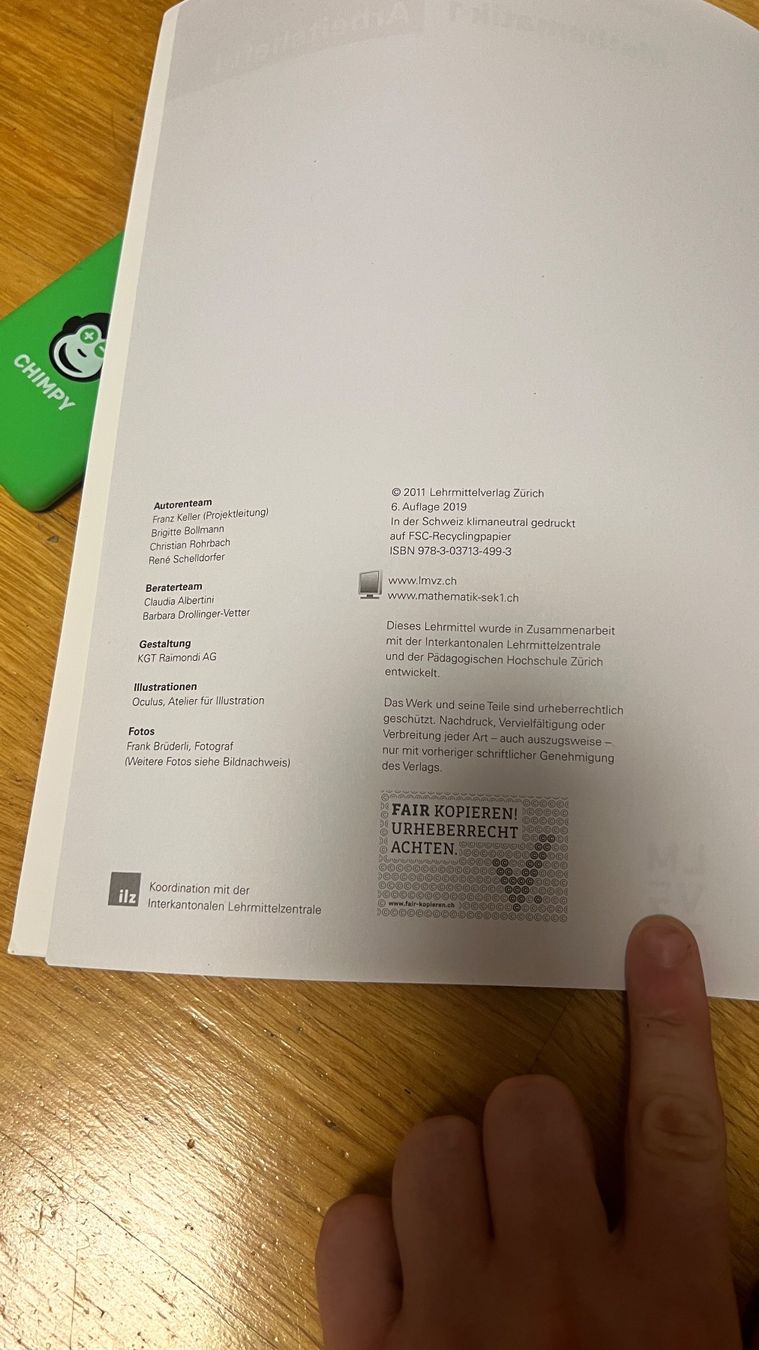 Libri: Mathematik 1 Arbeitsheft I Sekundarstufe I inkl. Begleitheft – Nuovo (secondo la descrizione) da Uster venduto da VerkaufenMachtSpass 2
