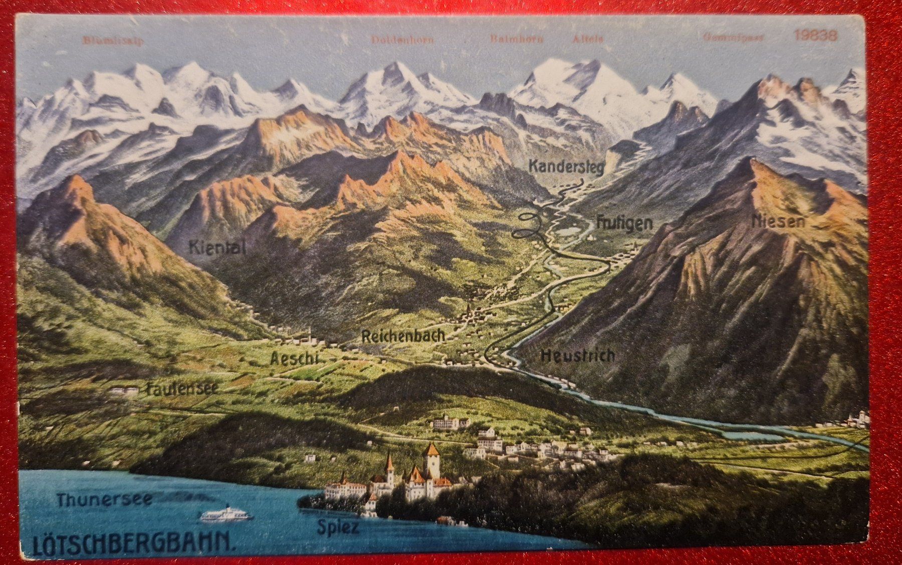 Cartoline postali: Lötschbergbahn, Thunersee, Spiez top – Nuovo (secondo la descrizione) da Melchnau venduto da Arthurius