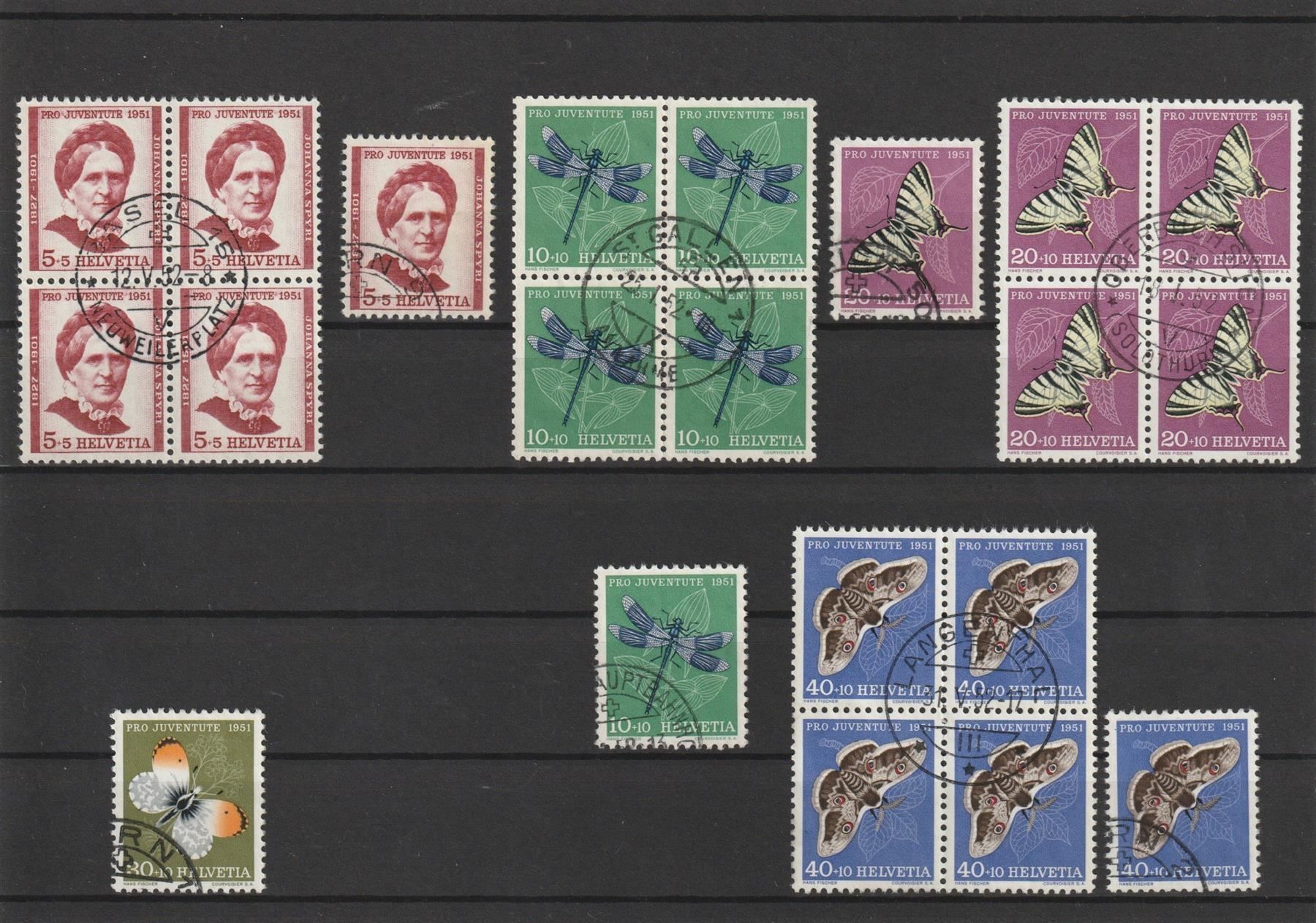 Tutti i francobolli: 1951 Serien gestempelt – Usato da Spiez venduto da Crazyduck