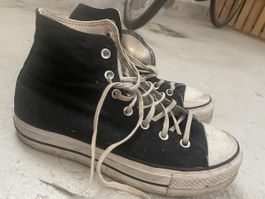 Schwarze Converse Chucks Plateau Gr. 42 - Top Zustand!