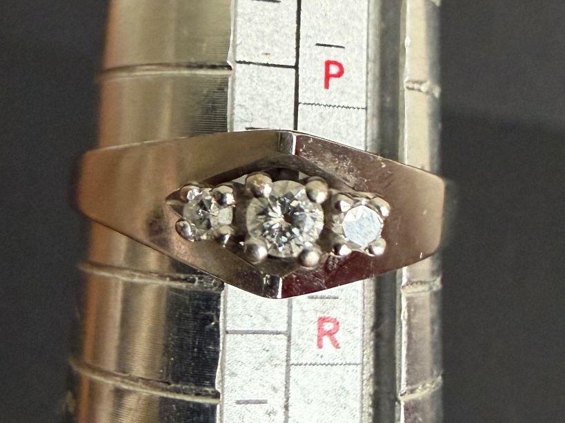 Anelli: Weissgold Ring mit Diamanten 750, 18K – Usato da Spiegel b. Bern venduto da Rogger72 7