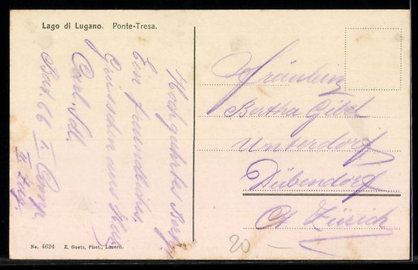 Cartoline postali: Ponte-Tresa, Lungolago con battello e vi – Usato da Berlin venduto da bartko-reher 1