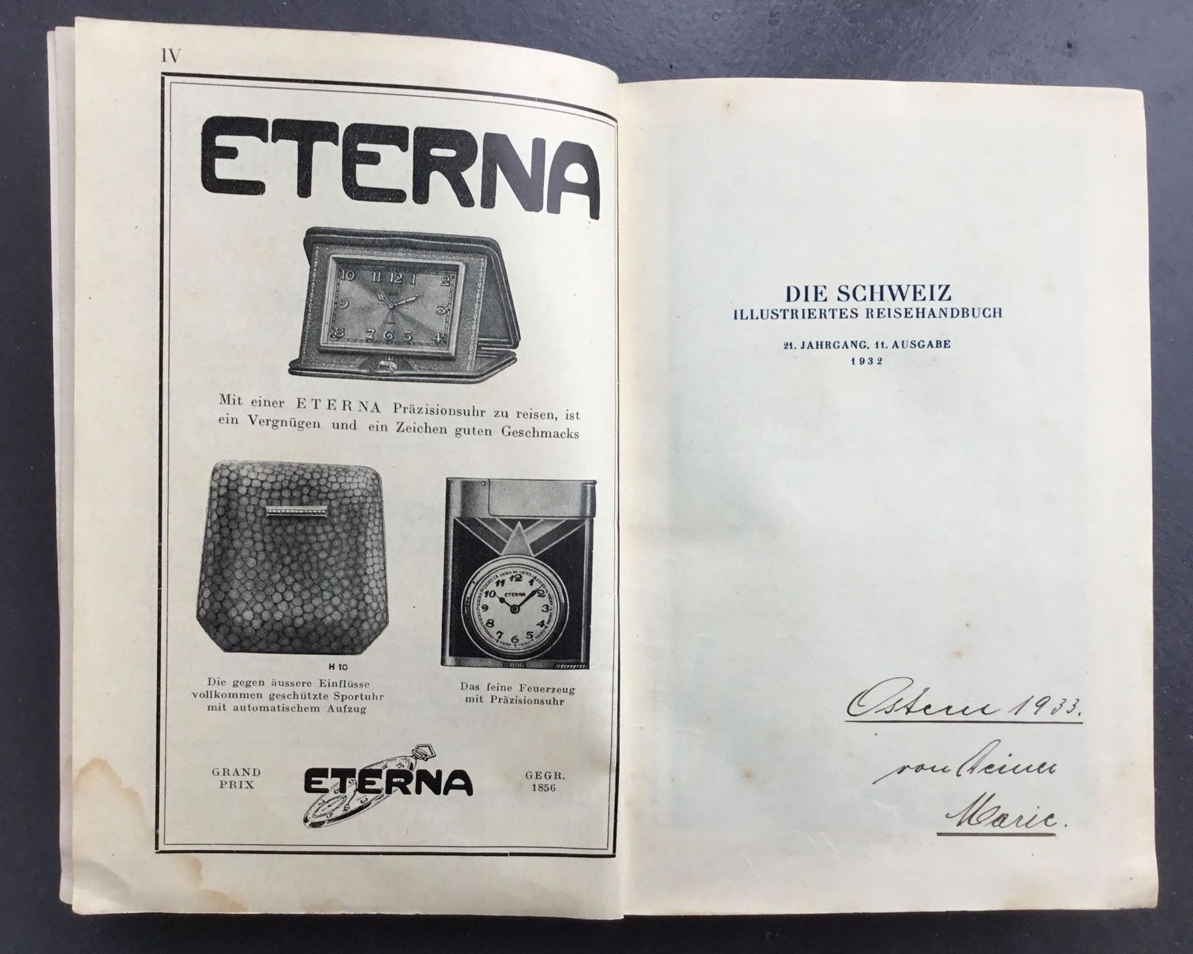Bücher: Die Schweiz, Reisehandbuch 1932, mit div.Karten – Gebraucht aus Eggersriet von Wiese61 3
