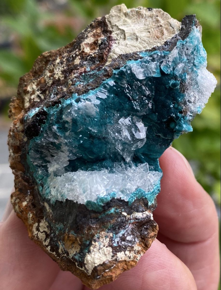 Mineralien & Heilsteine: Schöner Chrysokoll mit Calcit  – Gebraucht aus Selzach von 321compac 6