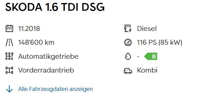 Autos: Skoda Octavia 1.6 TDI DSG 2018 – Gebraucht aus Kleindöttingen von mio-parts 6
