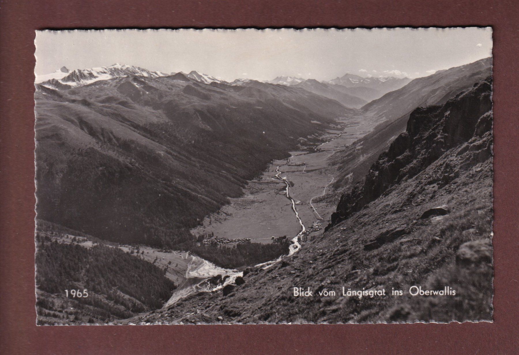 Ansichtskarten: Blick vom Längisgrat ins OBERWALLIS – Gebraucht aus Pully von nicecards-shop