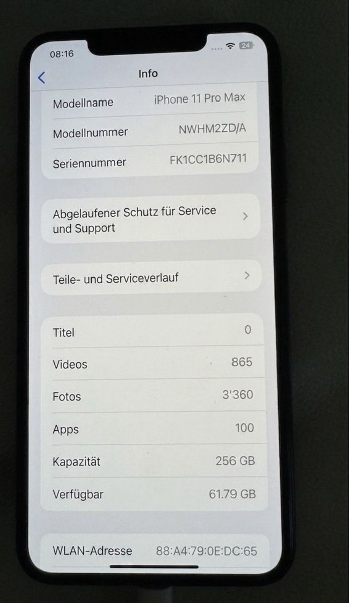 Apple Handys / Smartphones: iPhone 11 Pro Max 256GB Akku 75% – Gebraucht aus Dottikon von sas_k7hw 1