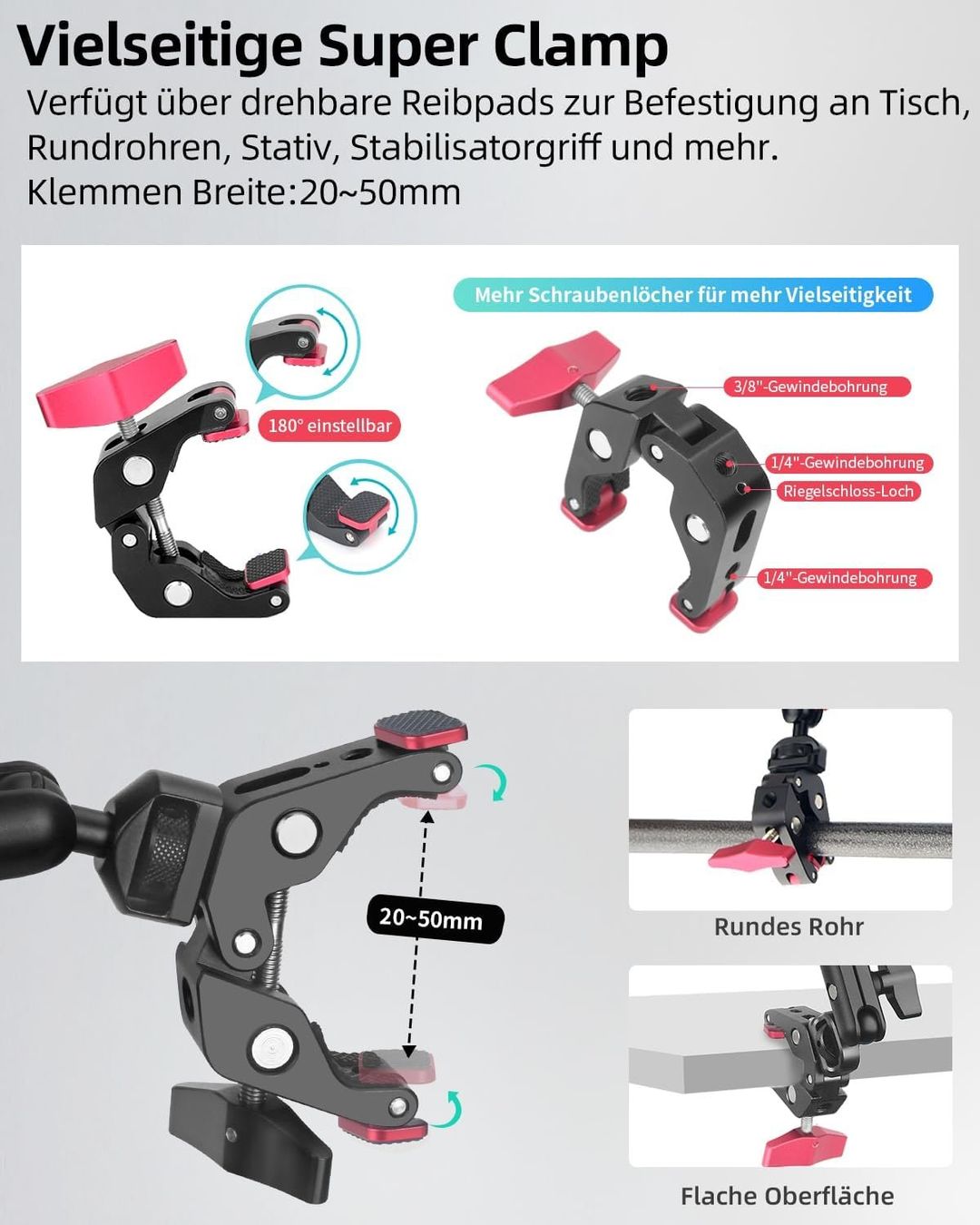 Supporti a parete: 22'' Magic Arm mit Super Clamp XLarge – Nuovo e nell'imballaggio originale da Geneve venduto da Titi2008 5