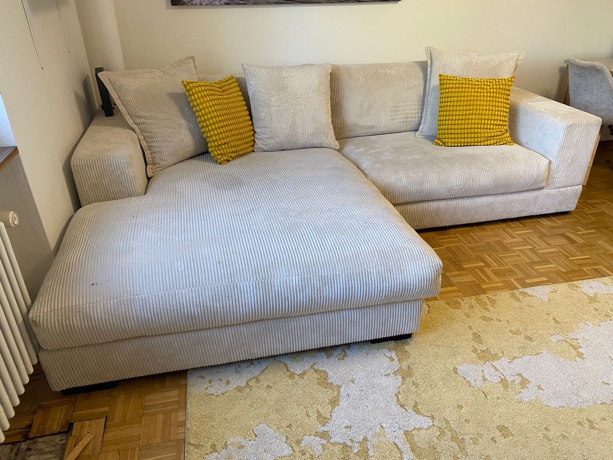 Divani: Ecksofa Sunny, Cord-Stoff cream – Usato da Uster venduto da nicole.sapienza 4