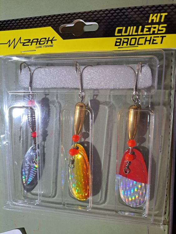 Lot De 4 Cuillères à Brochet Beaver Shores Baits – 1 Oz – Hameçon Simple Habillé – Neuf