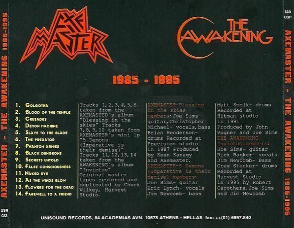 CD: Axemaster/the awakening - 1985... – Usato da St-Cergue venduto da VeganWarrior 1