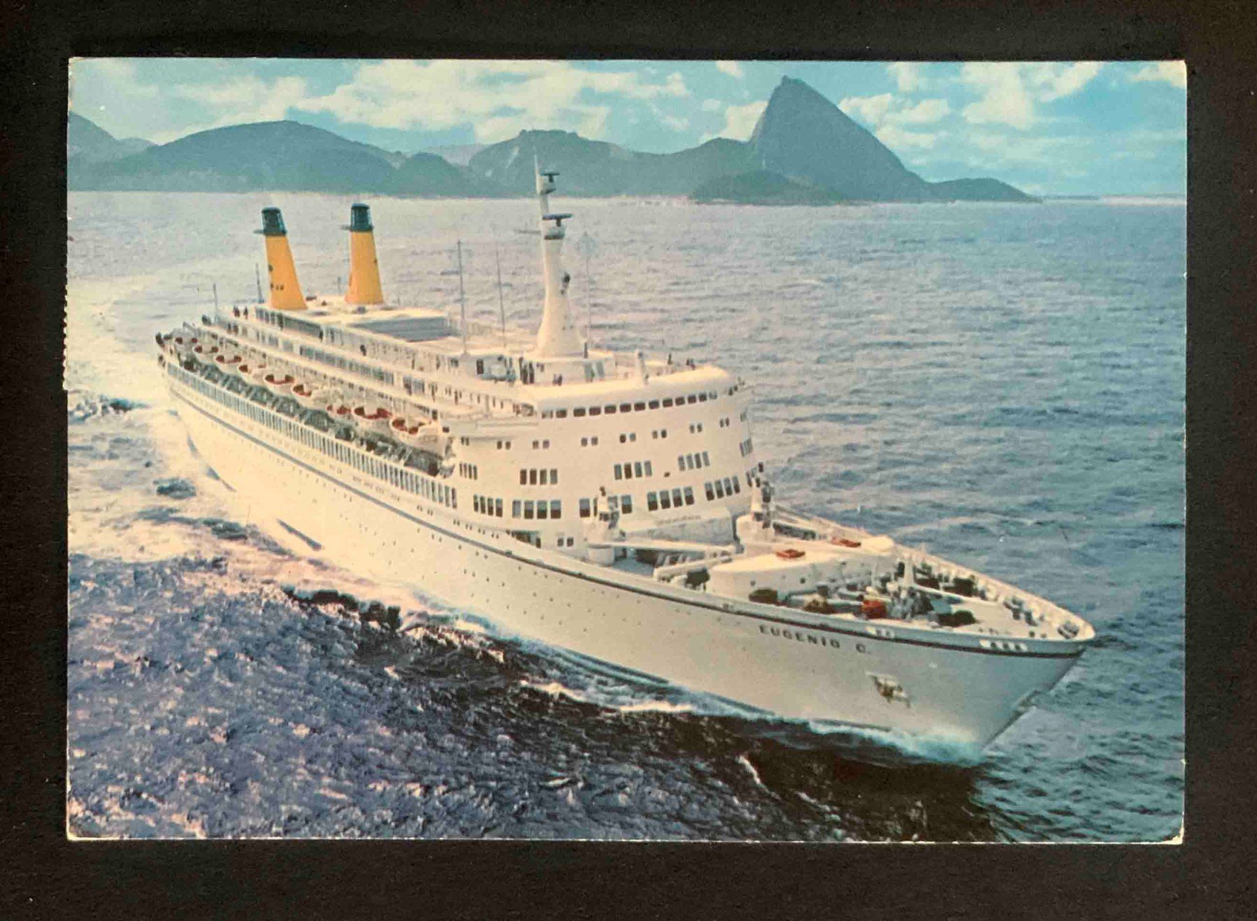 Cartoline postali: AK Postkarte Eugenio C. mit Schiff Marke Barbados – Usato da Goldau venduto da Balkonia09