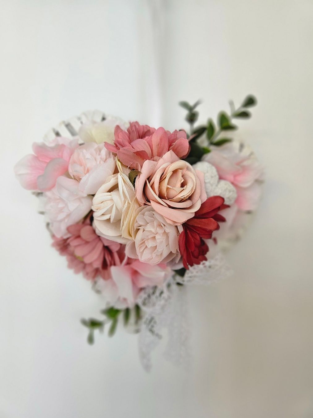Tutte le decorazioni: Geschenk Herz Kranz Shabby Chic Spitze Muttertag Geburtstag – Nuovo e nell'imballaggio originale da Gossau ZH venduto da Goes05