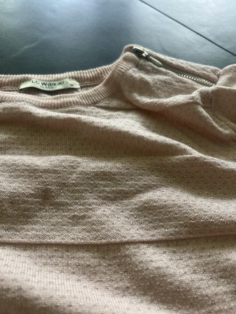 LC Waikiki Pulli, zartrosa mit Glitzer, Gr. M
