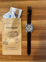 Lederarmband Dunkelbraun Kalb -  MoonSwatch - Omega Swatch