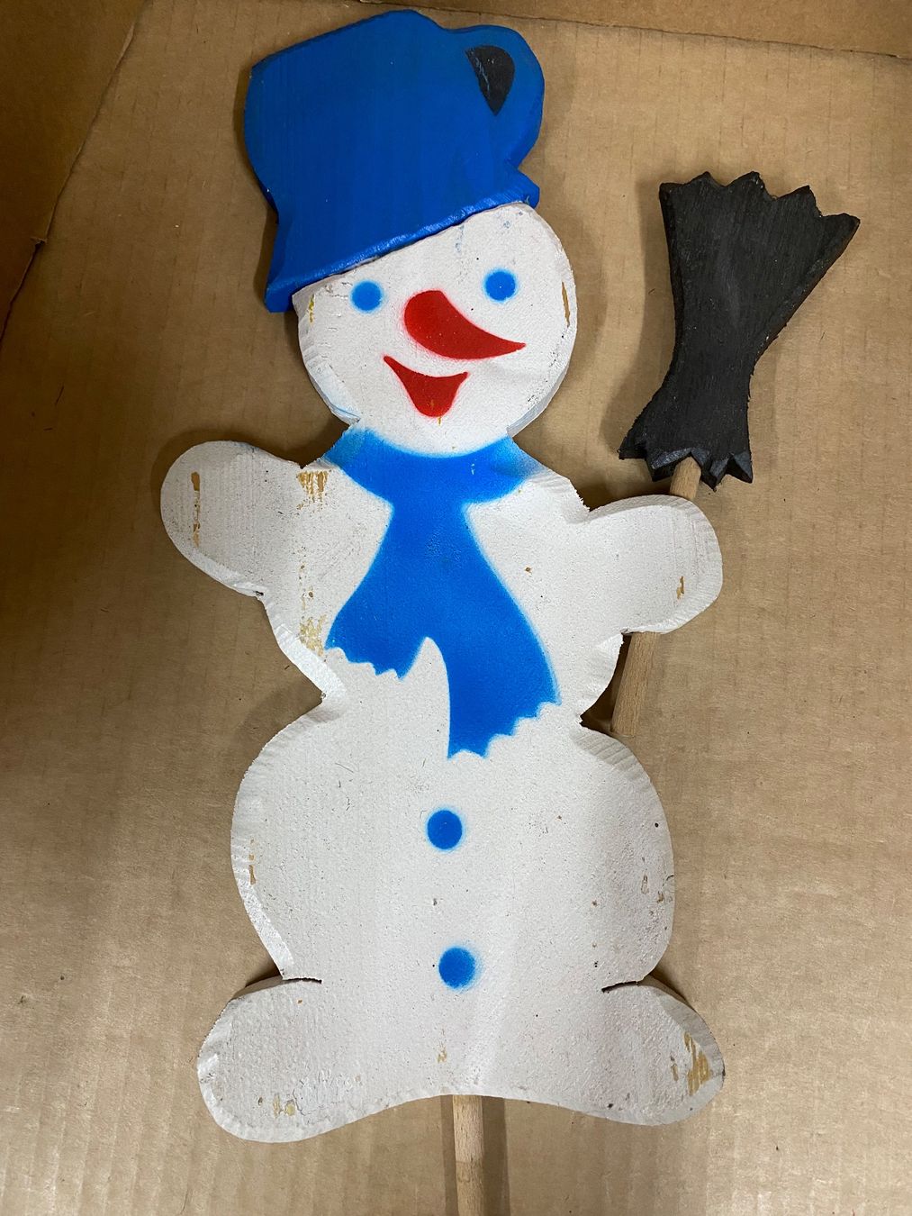Tutte le decorazioni: Schneemann Steckfigur Holz – Usato da Eschlikon TG venduto da ArtRec 1