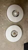 2 Deckenleuchten rund weiss Chrom neuwertiger Zustand