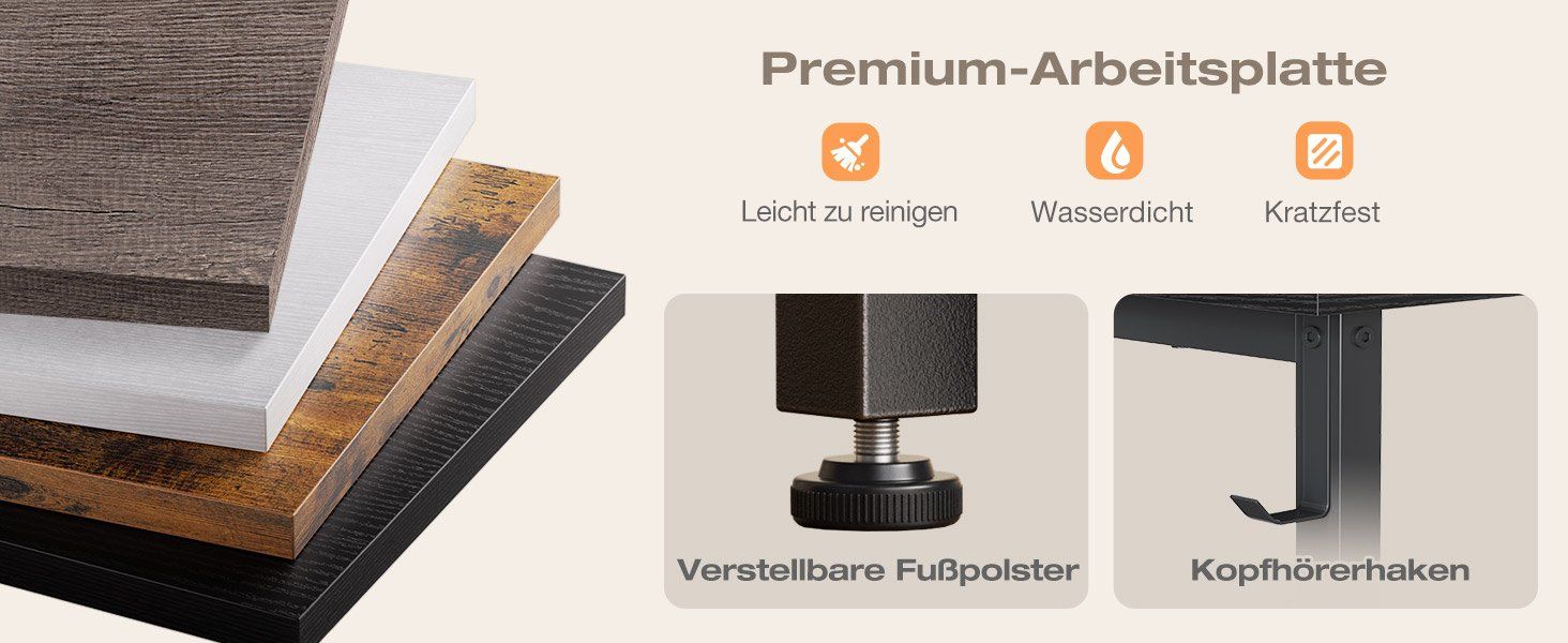 Scrivanie: Bürotisch schwarz, Schreibtisch 100x48cm, Computertisch – Nuovo e nell'imballaggio originale da Zürich venduto da MueDes 8