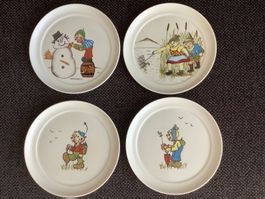 4 X  LANGENTHAL KINDER TELLER von 1934 / petites assiettes