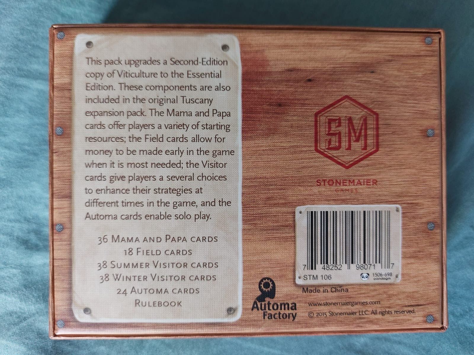 Spiele: Viticulture - Essential Upgrade Pack - EN – Gebraucht aus Luzern von Blue-Moon 1