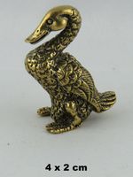 GANS - Messingfigur - Dekoration - Neu - 4x2cm