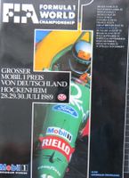 Programm Formel 1 in Hockenheim von 1989