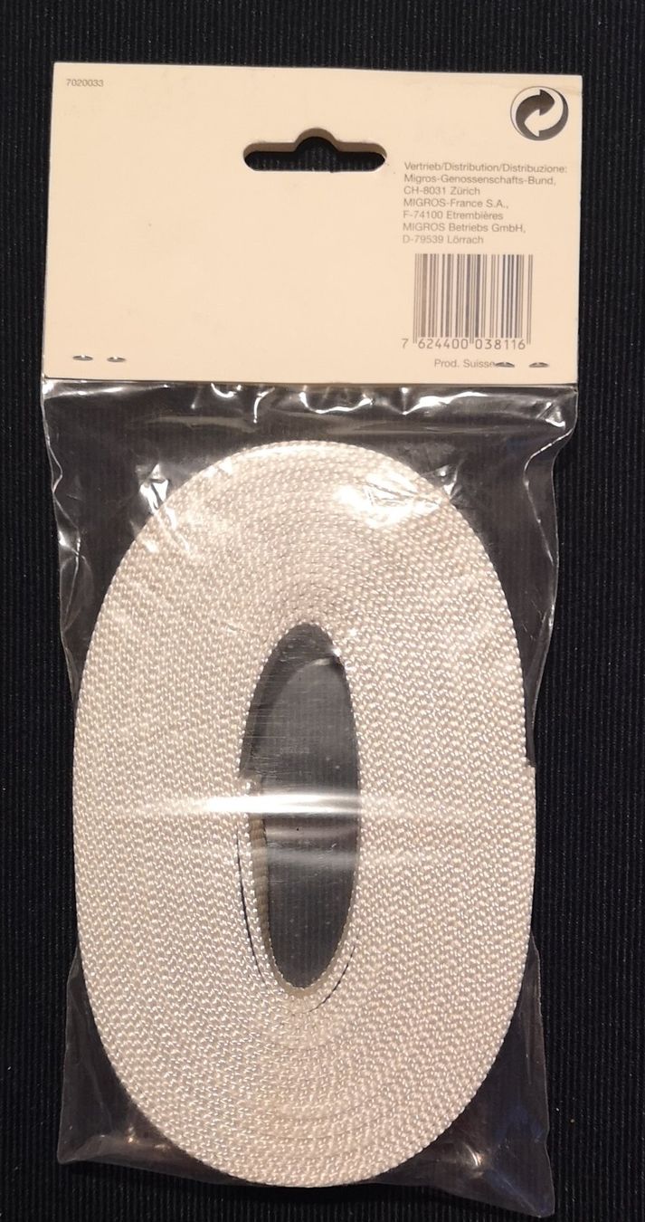 Nastri decorativi: Rolladengurt, Storengurt 5 m x 20 mm, fairer Versand – Nuovo e nell'imballaggio originale da Zürich venduto da Tanteemma369 1