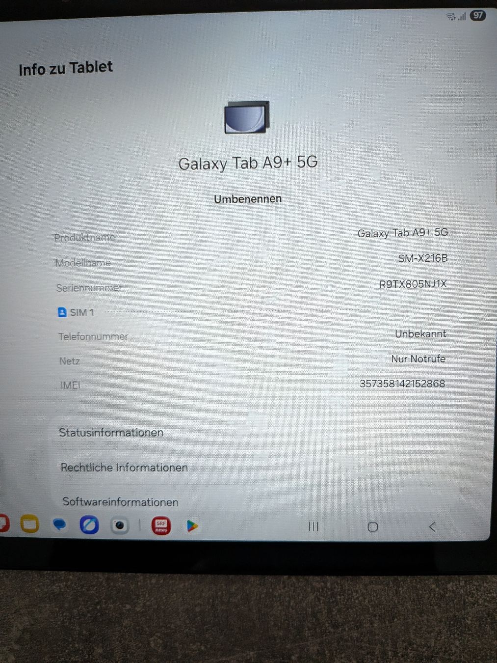 Samsung Tablet PC: Samsung Galaxy 9a+ (5G) Tablet Android  – Usato da Benglen venduto da Myx81 1