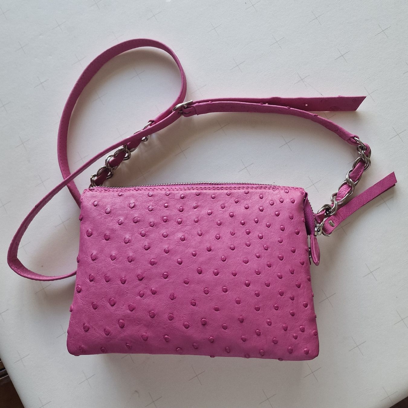 Borse da donna: Crossbody Bag aus Straussenleder – Nuovo e nell'imballaggio originale da St. Niklausen LU venduto da wishbonerfb 7