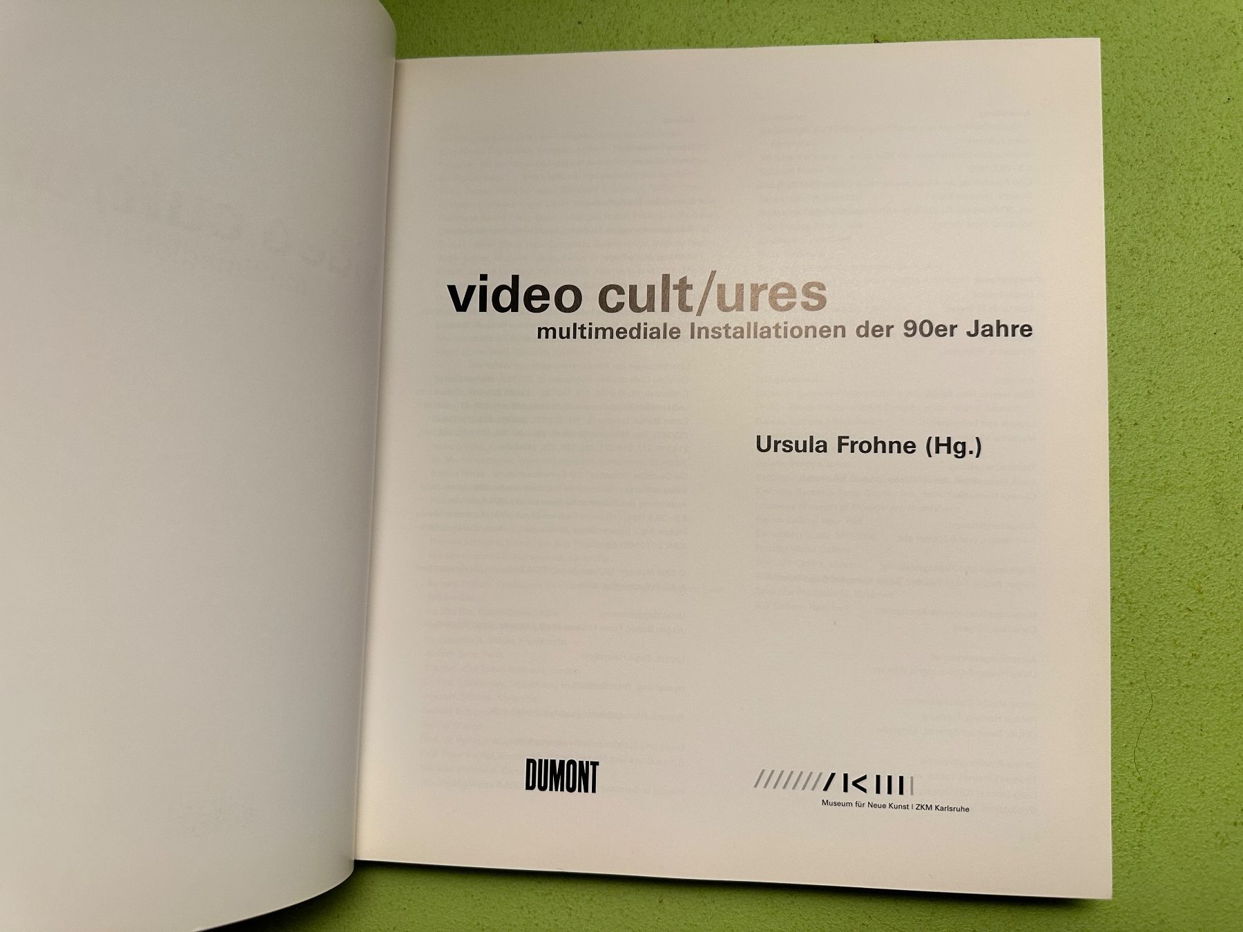 Libri: Ursula Frohne: video cult/ures. – Usato da Zürich venduto da allp 1