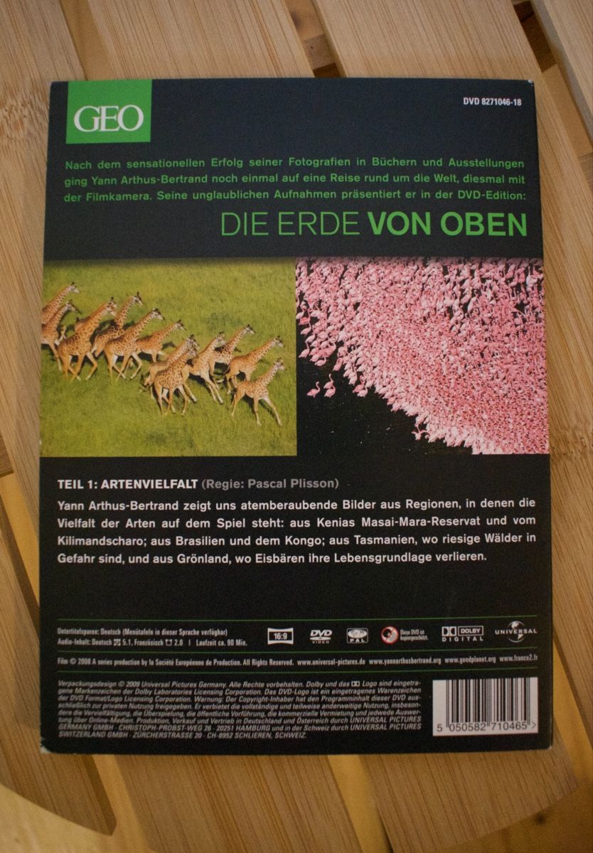 Tutti i DVDs: DIE ERDE VON OBEN von GEO – Usato da Eschikofen venduto da anj_98vh 1