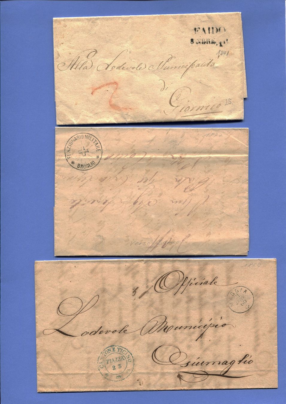 Stempel: Schnäppchen: Restposten 10 Briefe Tessin – Gebraucht aus Maggia von philtrade 1