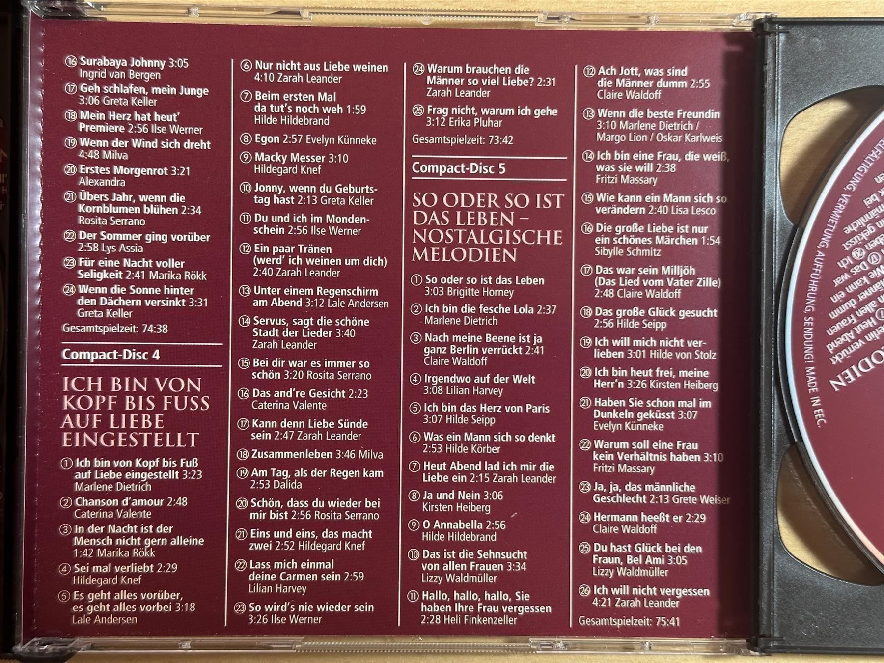 CD: Nur nicht aus Liebe weinen - 5 CD – Usato da Rikon im Tösstal venduto da Alpenmutz 4