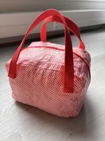 Hübsche Handtasche rot/weiss kariert, ideal für den Sommer