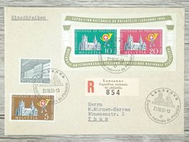 TR13 Enveloppe + Timbre Suisse 1955