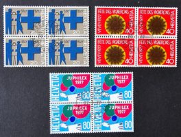 Z 586-588 Satz Sonderpostmarken I/Viererblock ET **/● (1977)