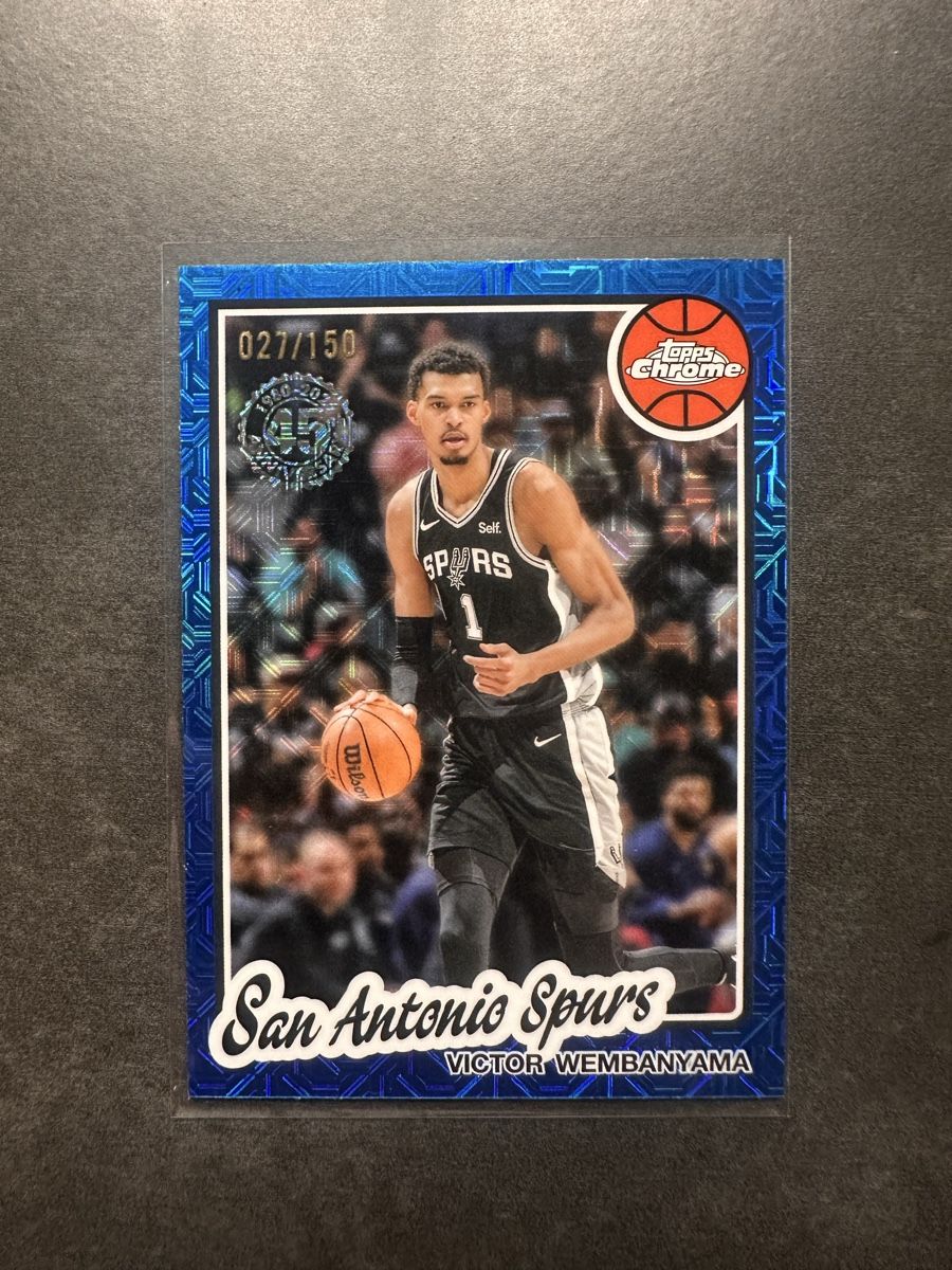 Nba Sammelbilder & Trading cards: Victor Wembanyama Silver Pack Blue Refractor /150 45th – Neu (gemäss Beschreibung) aus Walliswil b.Wangen von Swiss-Trading-Bros