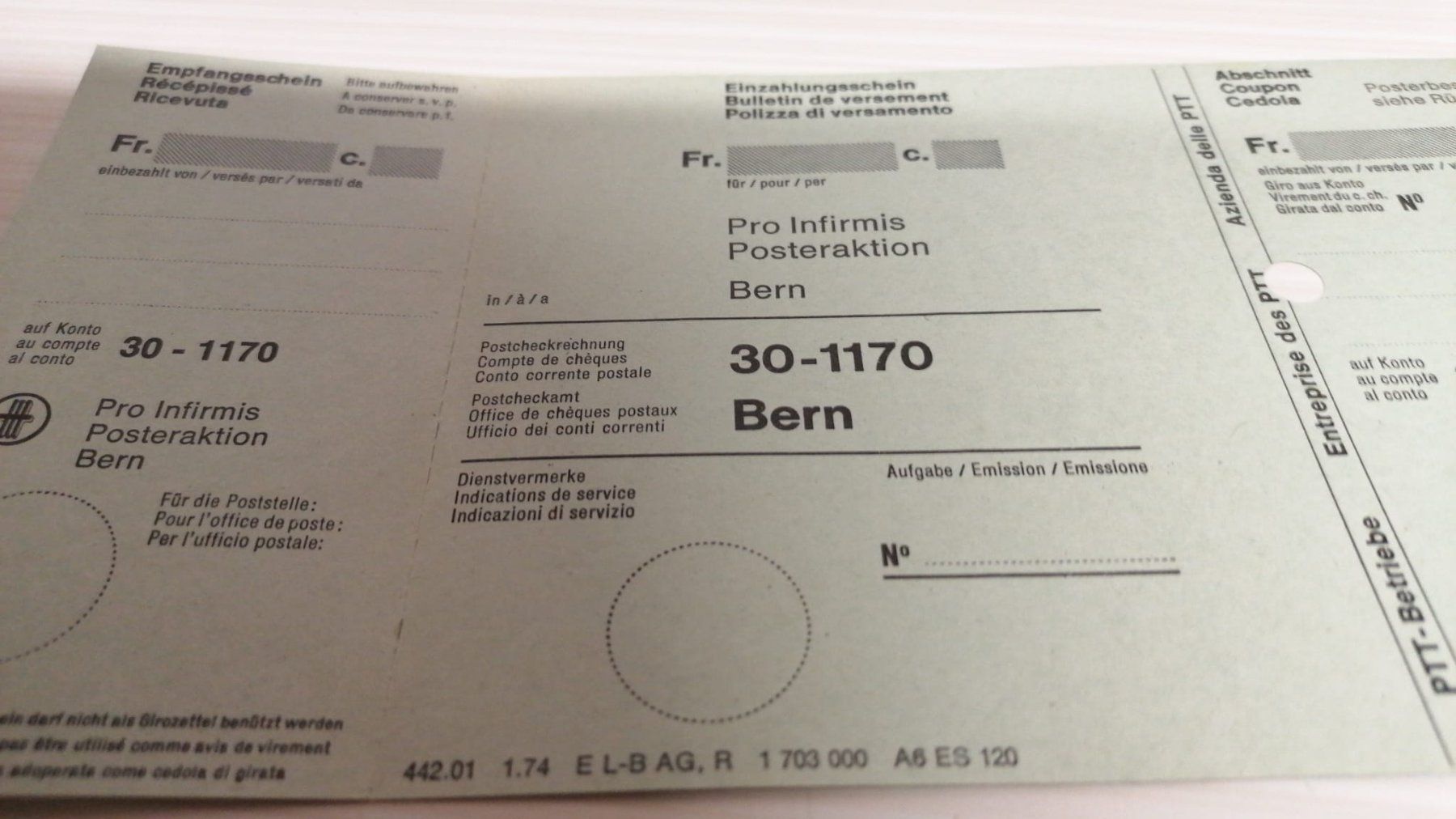 Carta: alter Einzahlungsschein – Usato da Grächen venduto da Hel7890