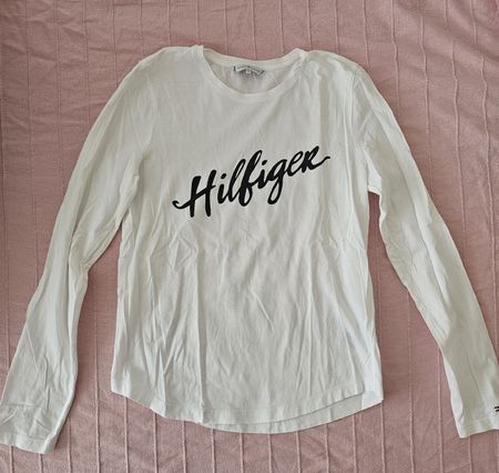 Tommy Hilfiger Shirt Langarm weiss Gr. XS Damen Baumwolle