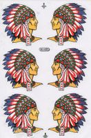 Indianer Aufkleber Sticker 1 Bogen 27 x 18 cm Tuning ST08
